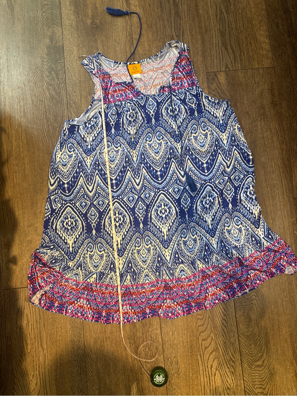 Ruby Rd. Navy and Red Geometric dress - Picture 7 of 8